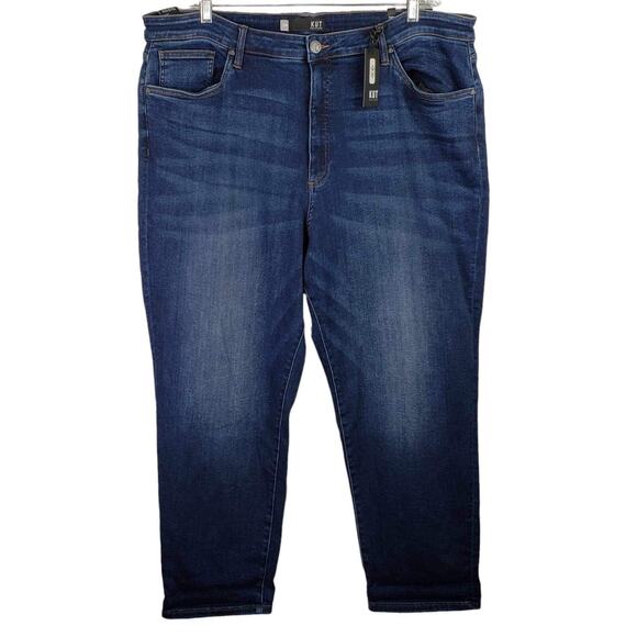 Kut from the Kloth Jeans Rachel Mom Women’s Plus Size 24W Dark Wash Hi-Rise - Picture 2 of 14